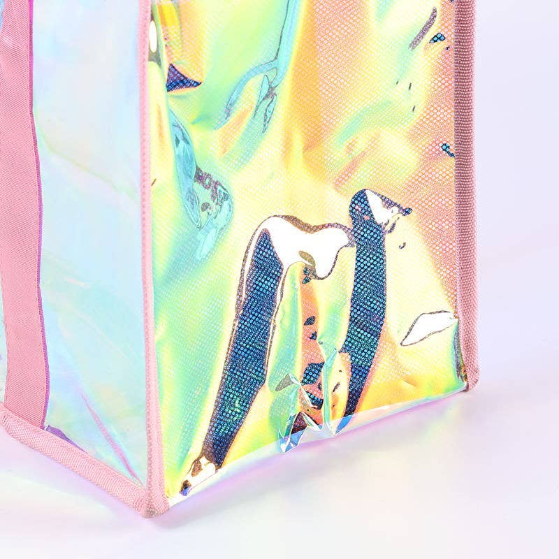 Pvc Waterproof Shoulder Bag Laser Clear Beach Tote Bag
