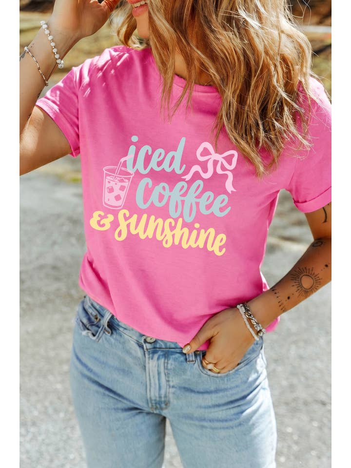 Ldc Short Sleeve Letter Print Round Neck T-Shirts