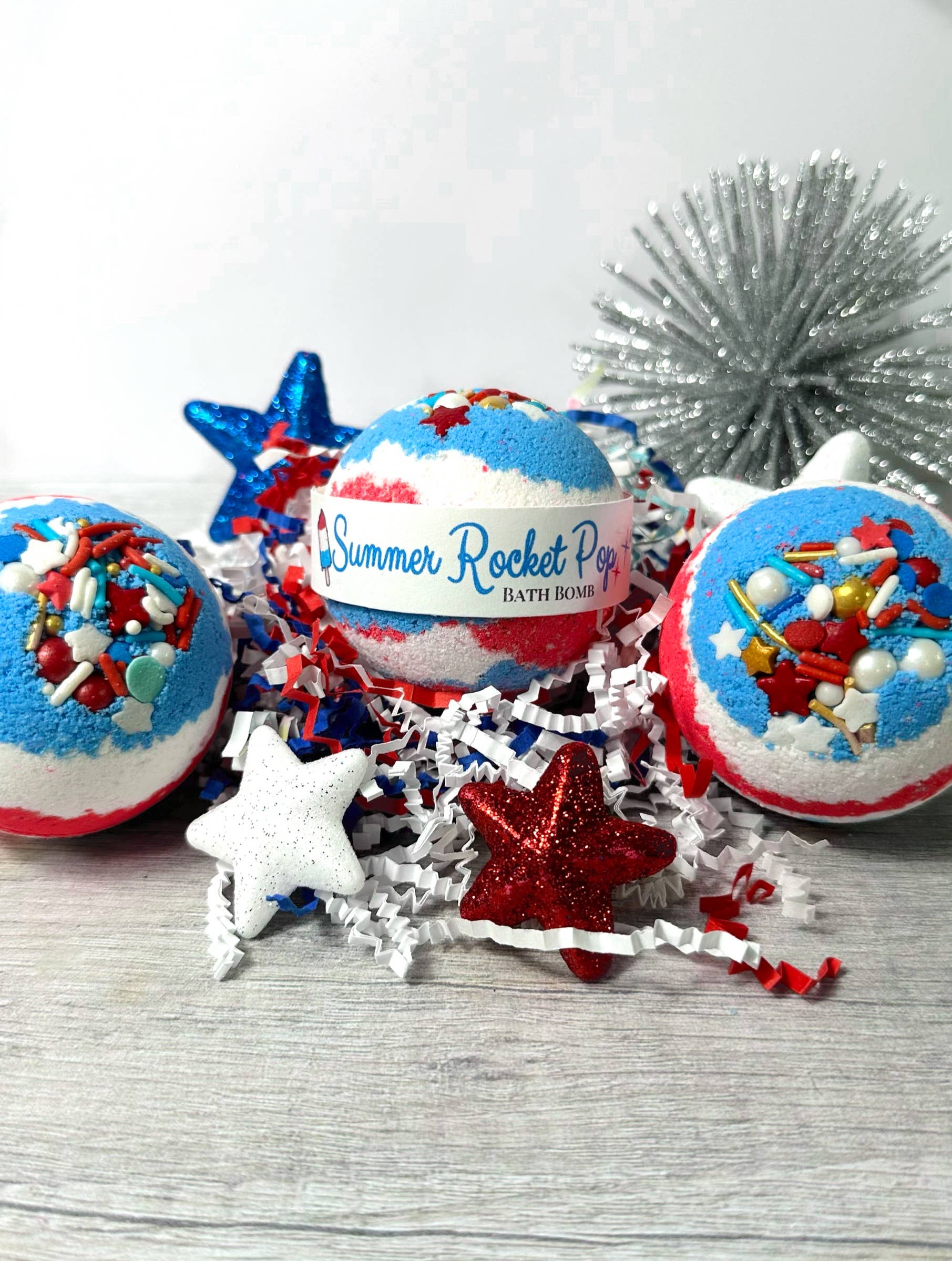 Rocket Pop Round Bath Bomb | Summer | 4th of July Memorial