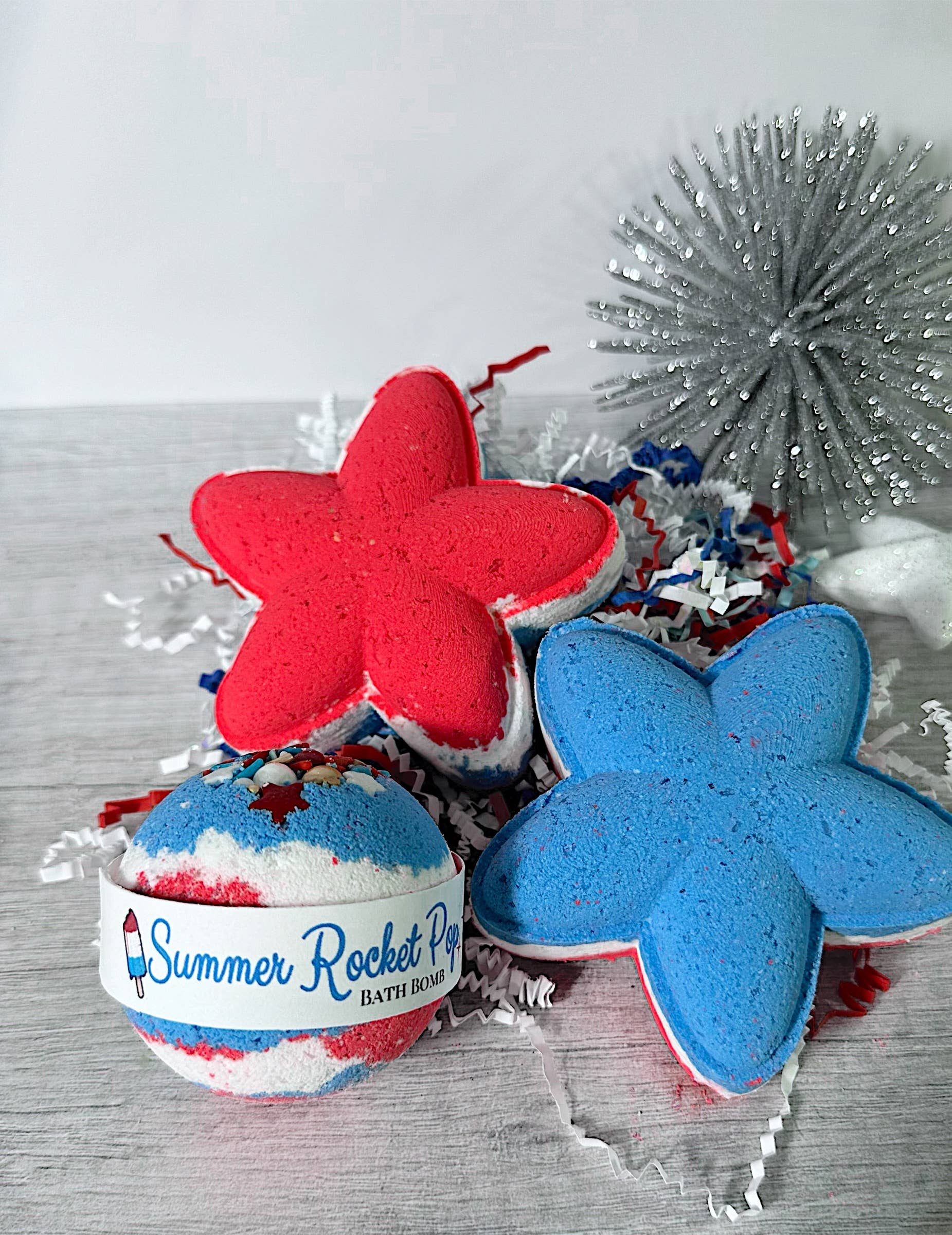 Rocket Pop Round Bath Bomb | Summer | 4th of July Memorial